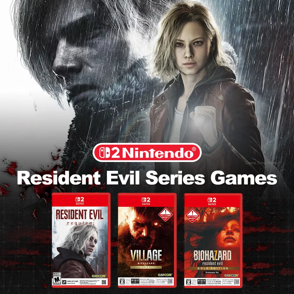 Nintendo Switch 2: Giochi Della Serie Resident Evil - Scheda Di Gioco Fisica - Resident Evil Requiem, Resident Evil Village, Resident Evil 7