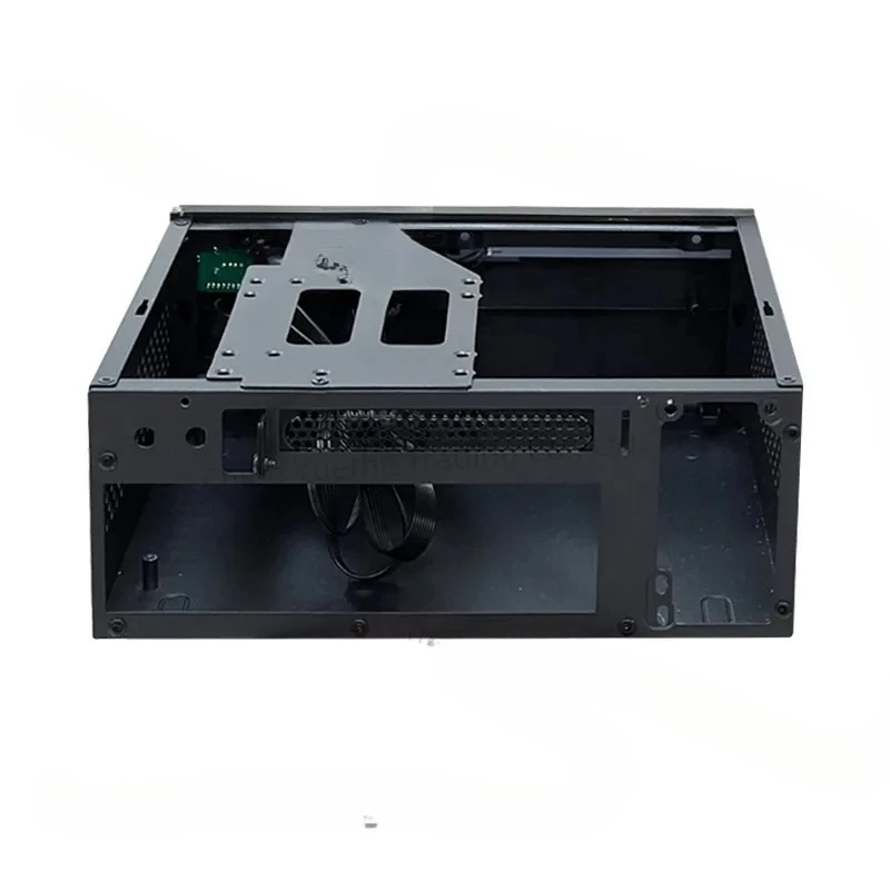 for SKTCA09R Mini Computer Desktop Empty Chassis 5V ARGB Panel 4USB Support Small 1U Power Supply itx main board