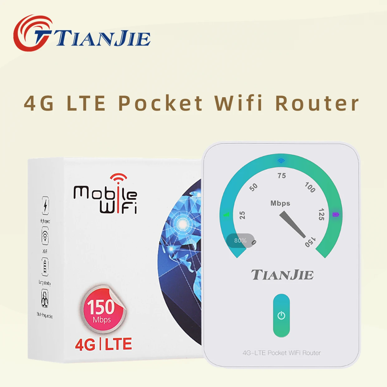 

Wi-Fi-роутер 3G, 4G, LTE, 150 Мбит/с, 2,4 ГГц