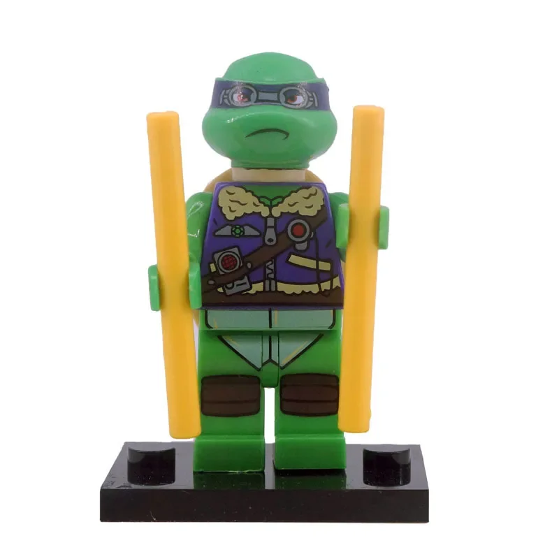 4pcs 6pcs TMNT Mini Action Figures Ninja Turtle Bricks Leo Raph Don Doll Assemble Building Blocks MOC DIY Toys for Children