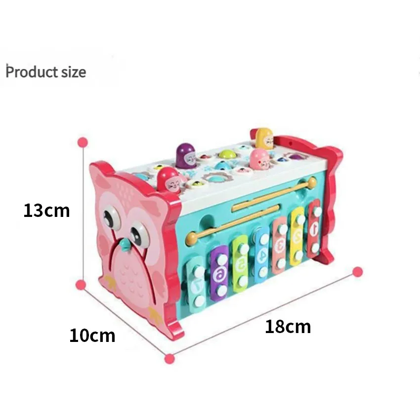 Xylophone multifonctionnel jouant couleur jouet de pêche whack-a-taupe jouet horloge numérique jouet éducatif préscolaire pour enfant