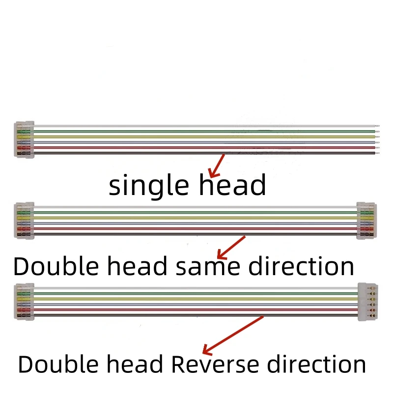 5pcs Connector 0.8mm Pitch Piercing Wire 2p3p~ 6p Length 10/20cm Single And Double Piercing Terminal Wire Connecting Wire
