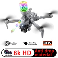 8K Mini Dron Paintball Launcher Dron Brushless Motor Optical Flow Positioning Drone 3 Camera HD Camera Remote Control Helicopter