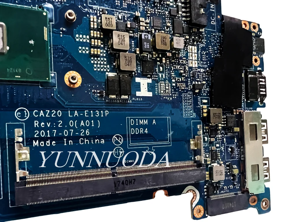 CAZ20 LA-E131P لـ Dell Latitude 7480، E7480 اللوحة الأم للكمبيوتر المحمول مع i5 i7 6th 7th CPU DDR4 100% تم اختبارها