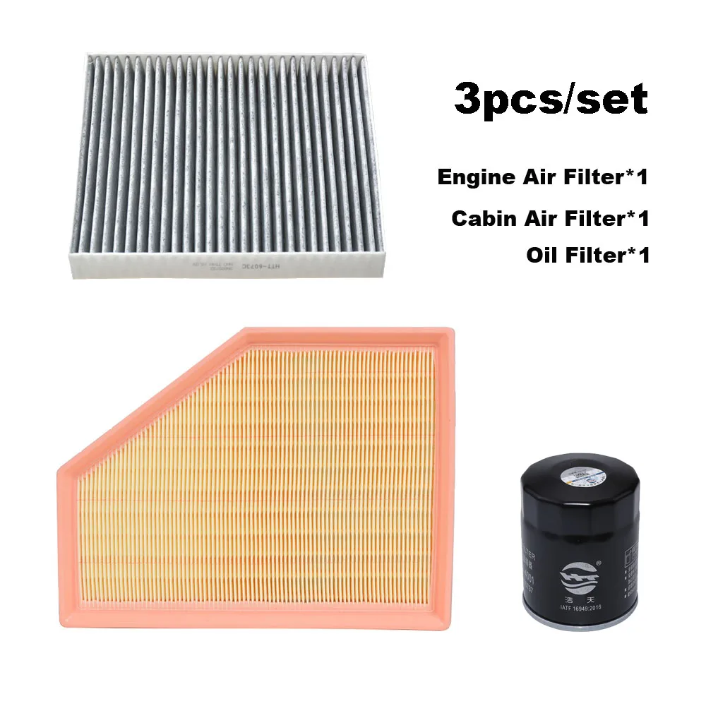 2-3pcs Filter Set For JAC JS6 1.5T(300T) 2021 2022 2023 SOL QX Cabin Engine Air Cleaner Oil Filter Car Accessories 1109130U2400