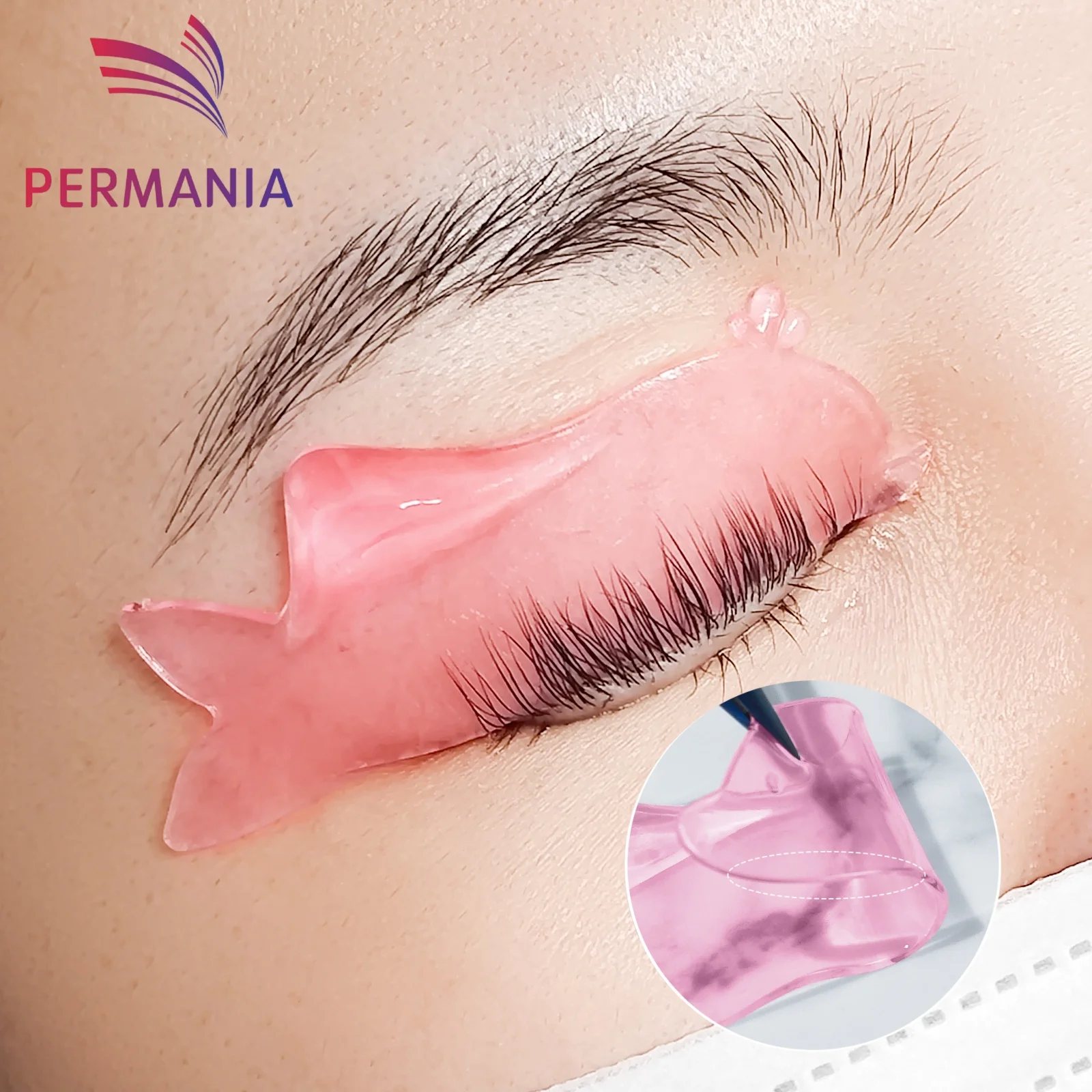 PERMANIA 1 쌍 돌고래 모양 재사용 가능한 실리콘 속눈썹 펌 래쉬로드 쉴드 래쉬 소프트닝 패드 속눈썹 컬러 메이크업 도구