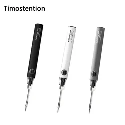 Small Rechargeable black 5V soldering iron button temperature adjustable 8W with switch portable internal heat USB solder gun