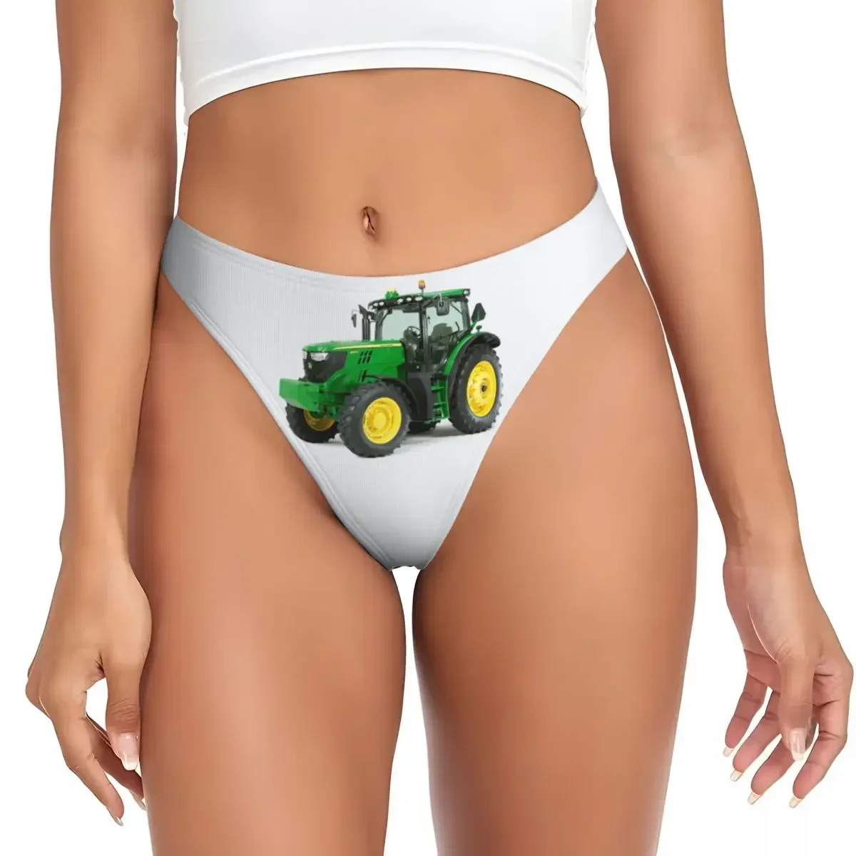 

Custom Women's Tractor G-string Thongs Breathable Heavy Machinery Panties Underwear