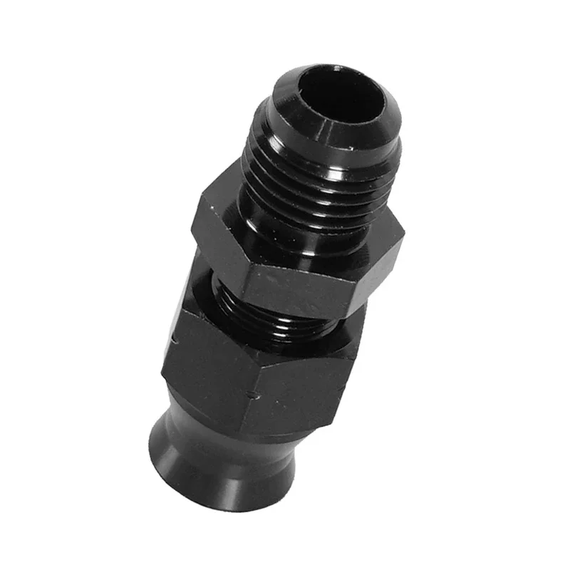 Adaptador de aluminio Universal para combustible, tubería de conector con inserto de latón NEGRO, 1/2/4 piezas, 6AN AN6-3/8 5/16 hembra