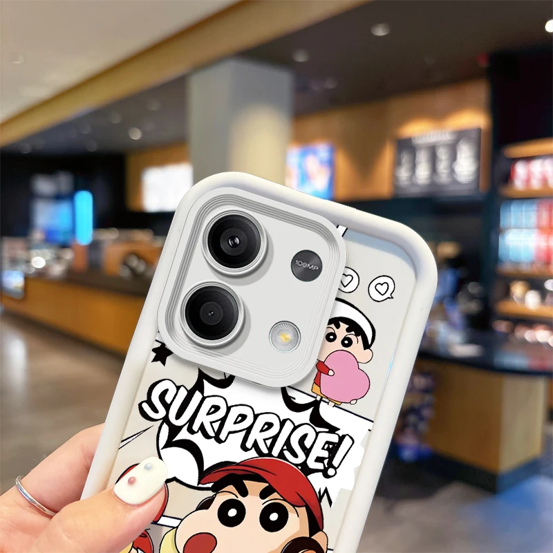 C-Crayon Shin-chan TPU Phone Soft Case for Redmi Note 13 12 Pro Plus 5G Note 13 12 11 10 9 Pro 12C 10C 9C A2 A1 Protective Cover