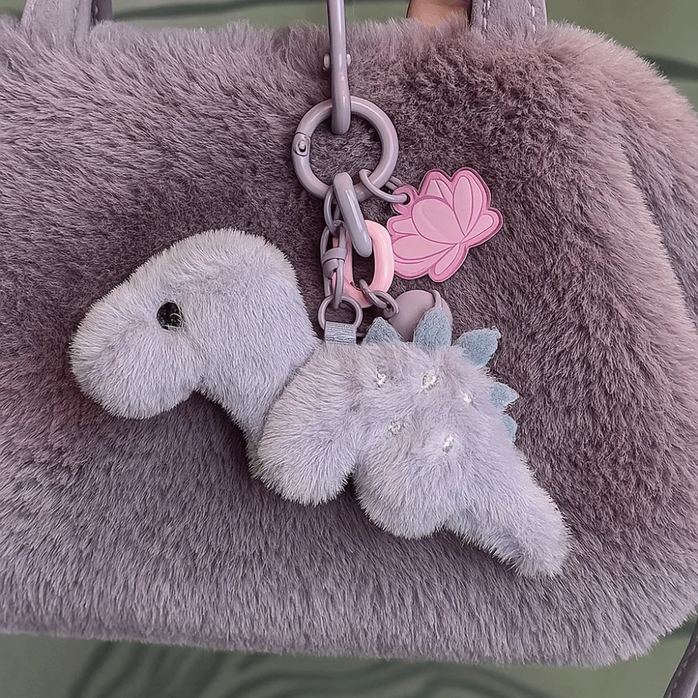 

Cute Simple Design Dopamine Dinosaur Pendant Material Fashionable Dinosaur Keychain Unique Trendy Dinosaur Keyring Daily Use