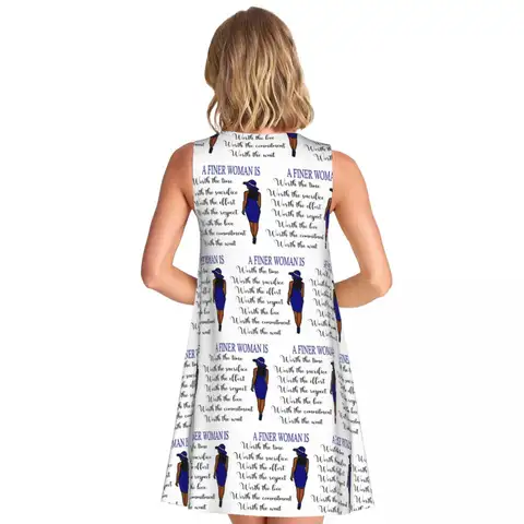 Anpassade Zeta Phi Beta 1920 Ärmlösa Klänningar Grekiska Bokstav 1920 Casual Sommarklänningar Strandklänningar Ärmlös Strandreseklänning 10 best sales 1920-talsklänning - №5