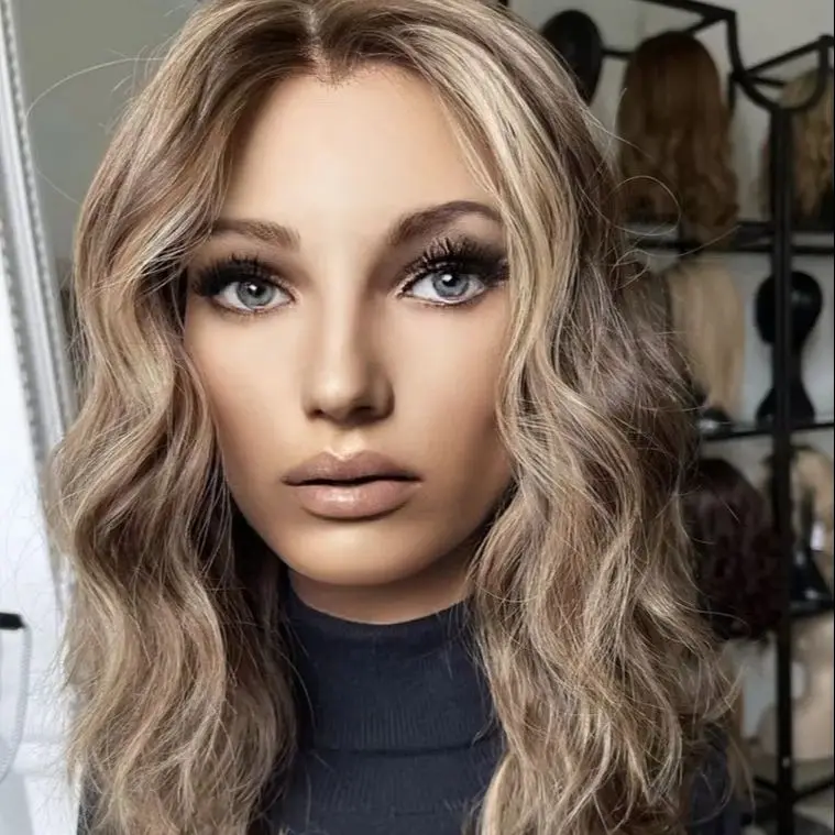 

Модные парики высокого качества с естественной волной, каштаново-коричневый, мелированный парик для балаяжа, 13x4, синтетические HD кружевные фронтальные парики на распродаже