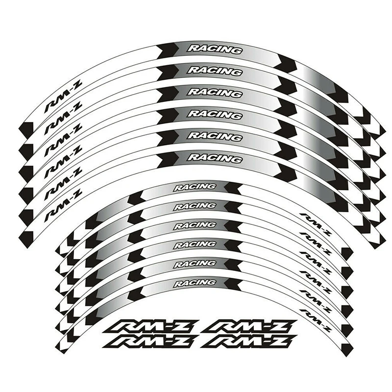 For Suzuki RMZ250 RMZ450 RMZ 250 450 RM Z250 Z450 Z Motorcycle Accessories Stickers Rim Decals Wheel Hub Reflective Stripe Tape