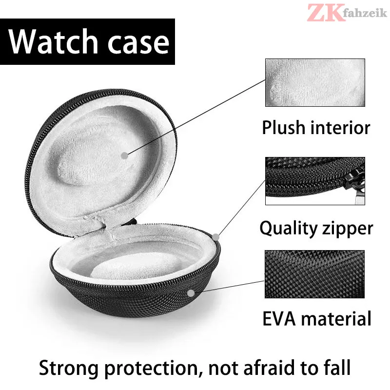 

Watch Travel Case Portable Storage Box Single Watch Shock Impact-resistant for Smart Watches for Apple for Samsung