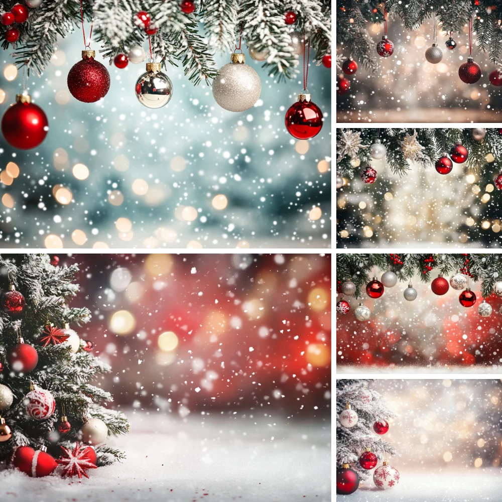 

Snow Large Christmas Trees Backgrounds Winter Field Snowflake Gifts Photozone Backdrops Children's Photo Studio Supplies