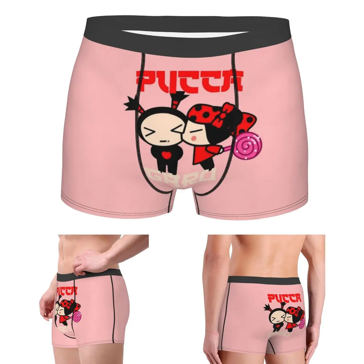 

Трусы-боксеры, шорты Pucca и Garu1, мужские трусы, удобное нижнее белье для мужчин, подарки бойфренду