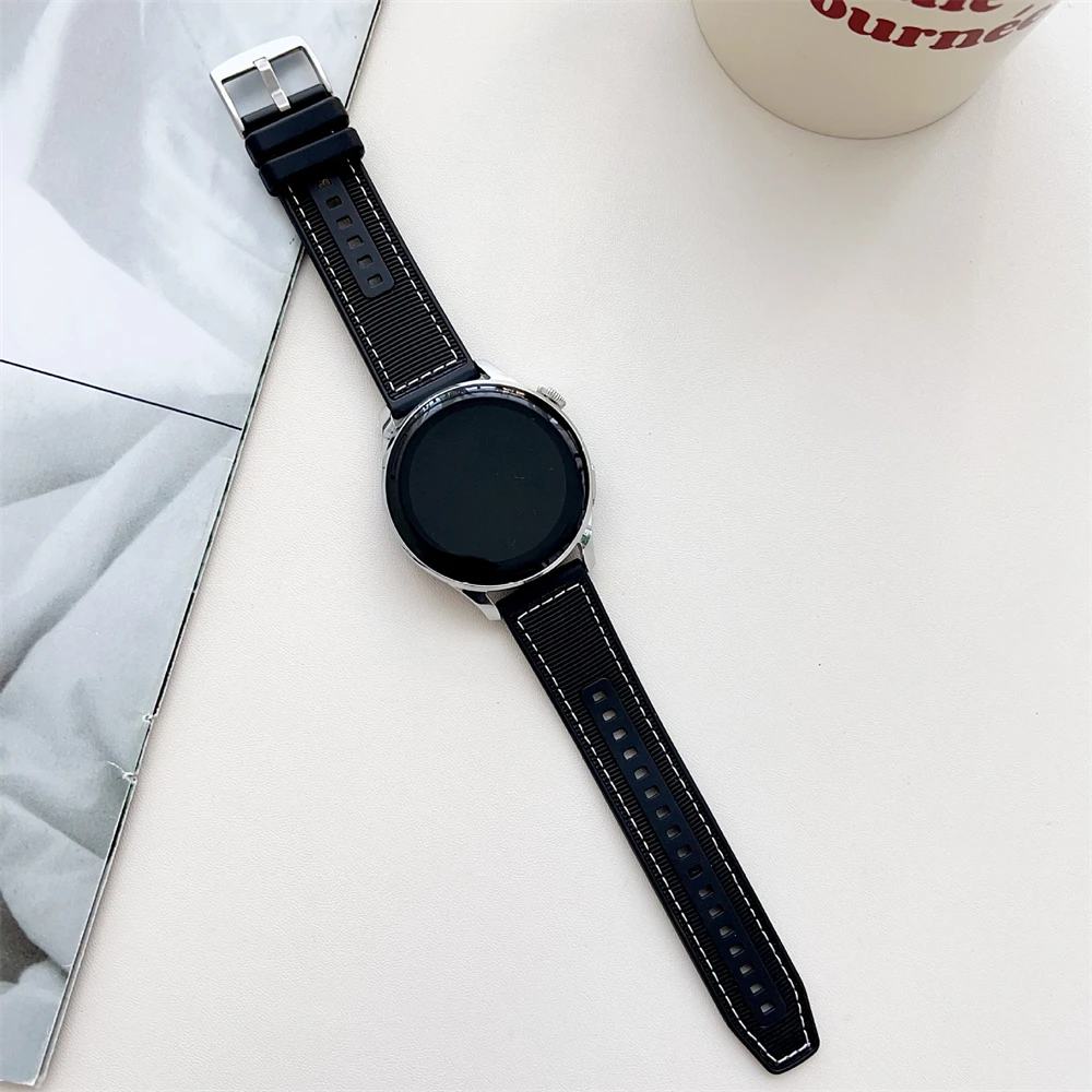 20mm 22mm nylon woven strap suitable for Huawei GT Garmin Samsung adjustable smartwatch strap with single loop buckle