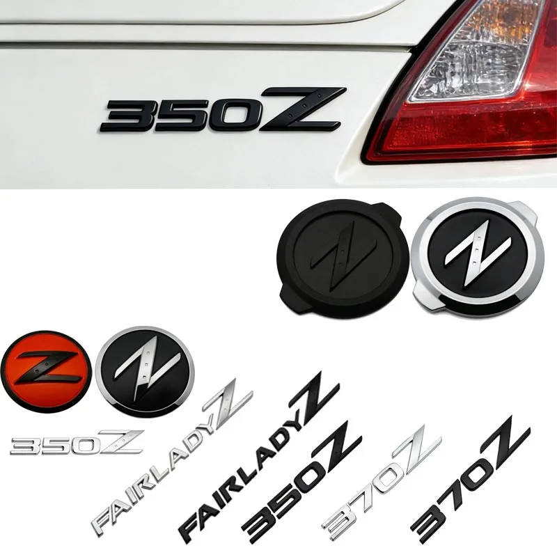

3D Letter Z Logo Car Black Warrior Style Modification For 350Z 370Z Fairlady Z33 Car Accessories