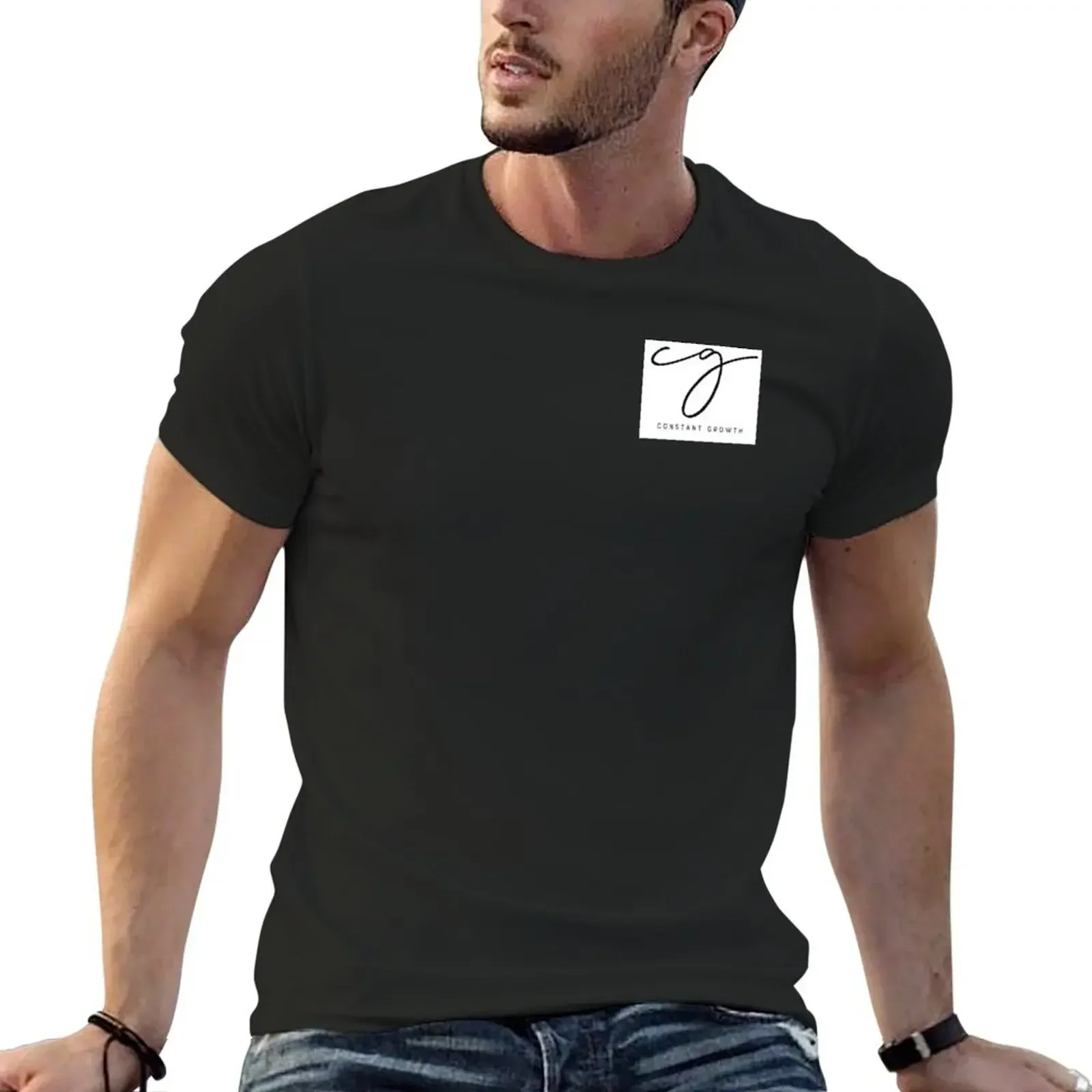 Constant Growth Logo T-Shirt sports fans graphic tee shirt graphic t shirts plain black t shirts men