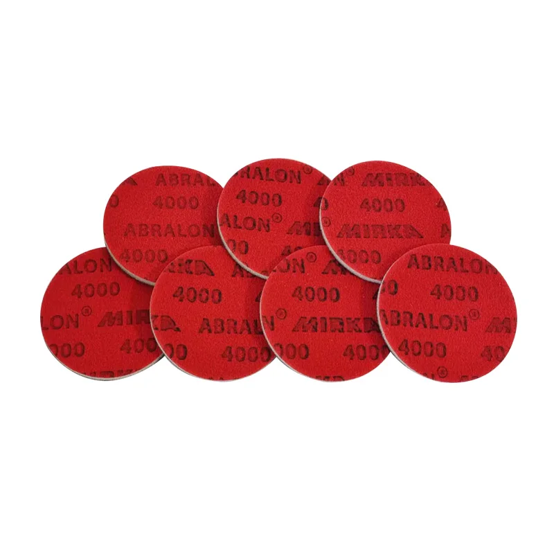Mirka Abralon Car Polishing Buffing Grip Disc 3-Inch 75mm Foam-Backed Hook Loop Sponge Sandpaper Flocking Sheets