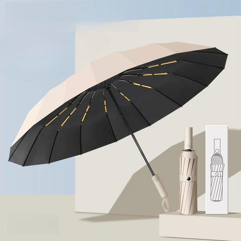 

UV Protection Sun Umbrella with Heat Insulation, Oversize Reinforced Triple-Fold, Rainproof Sturdy Durable for Men & Women