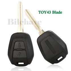 jingyuqin 2 Buttons For Isuzu D-Max FOB Ignition Remote Car Key Shell Case Caver With TOY43 Blade Replacement