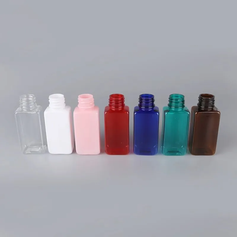 Imagem -05 - Garrafa de Plástico Pet Quadrada Recipiente de Embalagem Recarregável Clear Squeeze Tip Spout Dropper Dispenser de Pigmento 30ml 500 Pcs