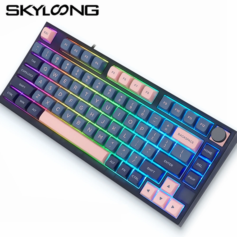 

Skyloong Mechanical Keyboard GK75 75% Hot Swappable Knob PBT Programmable WIN MACOS RGB 2.4G Bluetooth Wireless Gaming Keyboards