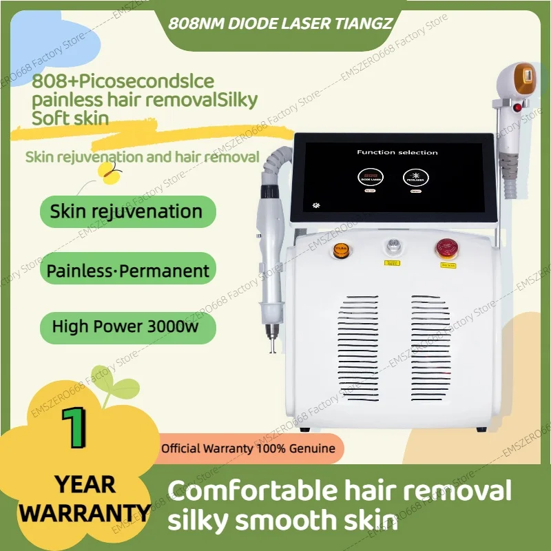 Diode Laser 2 in 1 Picosecond Laser Tattoo Removal And Hair Removal Switched Machine pico second laser epilator for women