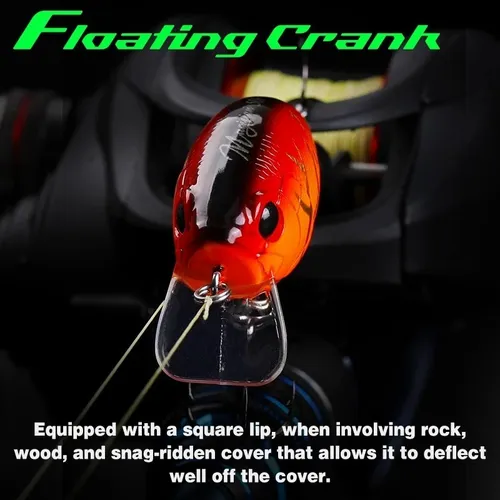 TSURINOYA 마술사 크랭크베이트 낚시 미끼, 얕은 범위 플로팅 크랭크 워블러 표면 인공 미끼, 파이크 농어, 50F, 8.5g, 50mm