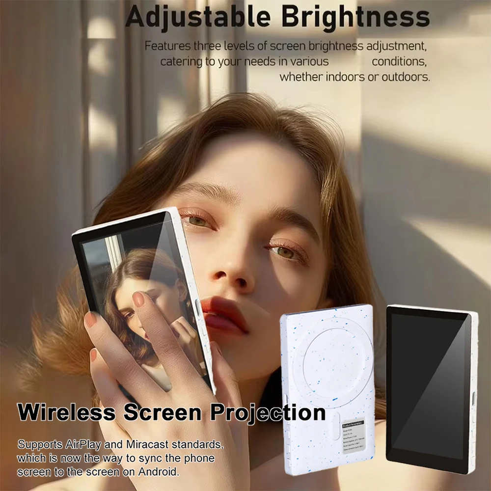 شاشة مراقبة سيلفي مغناطيسية لاسلكية للهاتف المحمول للهواتف الذكية وتسجيل الفيديو المباشر لهاتف iPhone Android