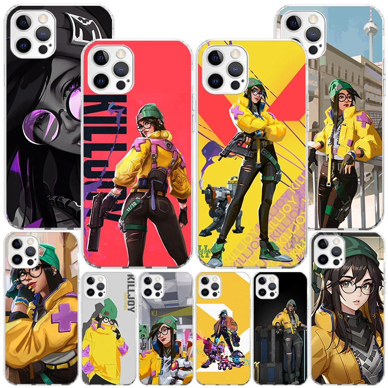 Valorant Killjoy Phone Case For iPhone 16 Pro Max 15 + 14 Plus 11 12 13 Mini Xs X XR 7 8 SE Personalized Gift Print Cover