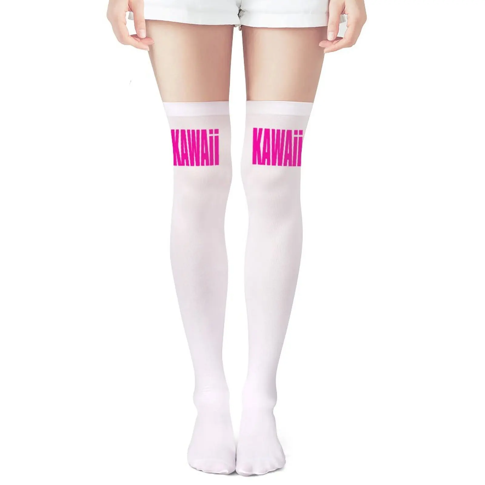 Ladies' knee length socks, soft cotton long socks, cute long socks, suitable for school uniforms, cosplay, daily wear