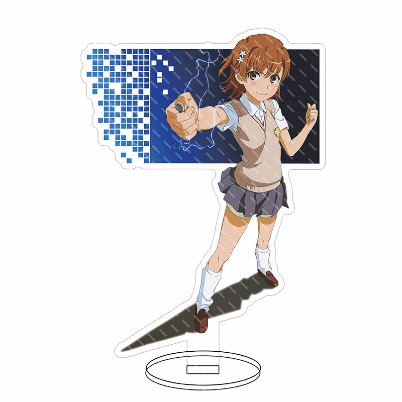 In Stock Anime Toaru Kagaku no Railgun T Tatachi Mikoto Misaka Shirai Kuroko Cosplay Figure PVC Desktop Stand Model Gift