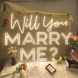 Will you marry me? Decorative LED neon lights custom night lights logo wedding advertising decorative lights sweet atmosphere