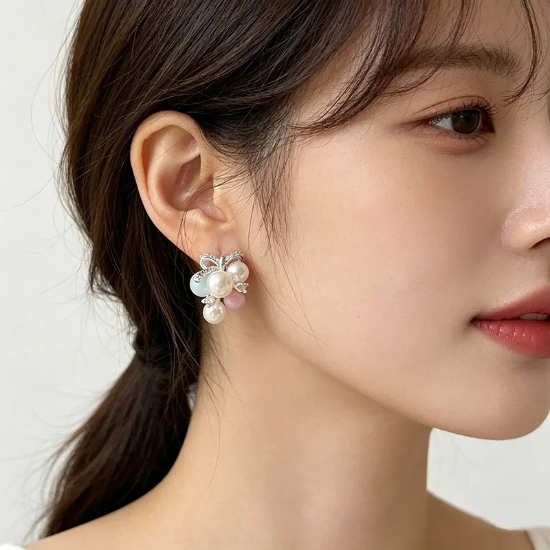 Sommerliche, dopamin-inspirierte, farbenfrohe Trauben-Ohrringe mit Perlen für Damen und Mädchen – Neues Design 2026, einzigartiger Ohrschmuck – Detail 7