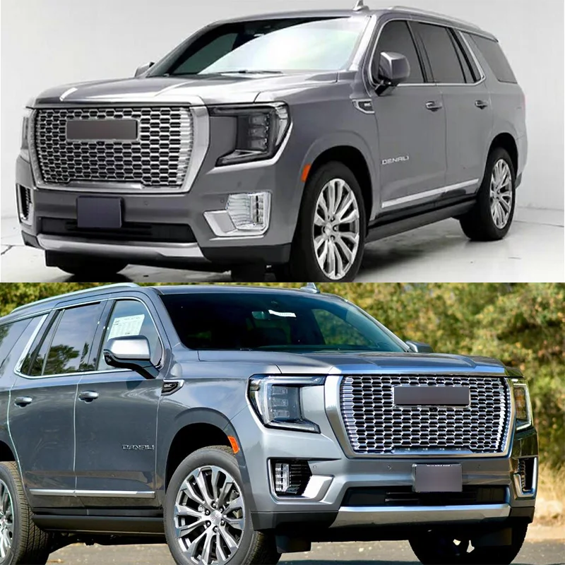 

Magickit Front Radiator Center Grille for 84835783 GMC Yukon/XL Denali 2021 2022 2023 2024 Front Bumper Grille Galvanized Silver