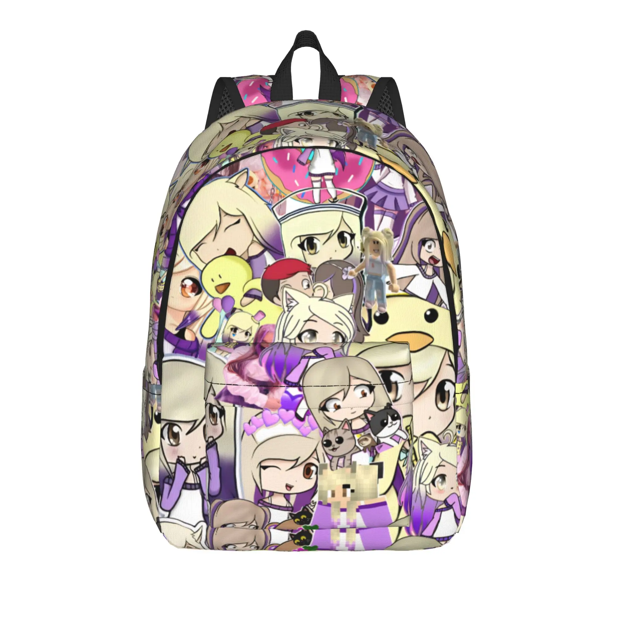 Dense Real Mix Collage Lyna Vallejos  Fashion Backpack Gift Student Hiking Travel  Daypack for Men Women College Canvas Bags