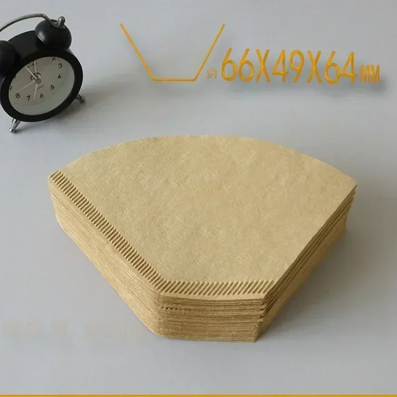 100Pcs Wooden Original Hand Drip Paper Coffee Filter Espresso Coffee Filters for Dripper Filters Paper