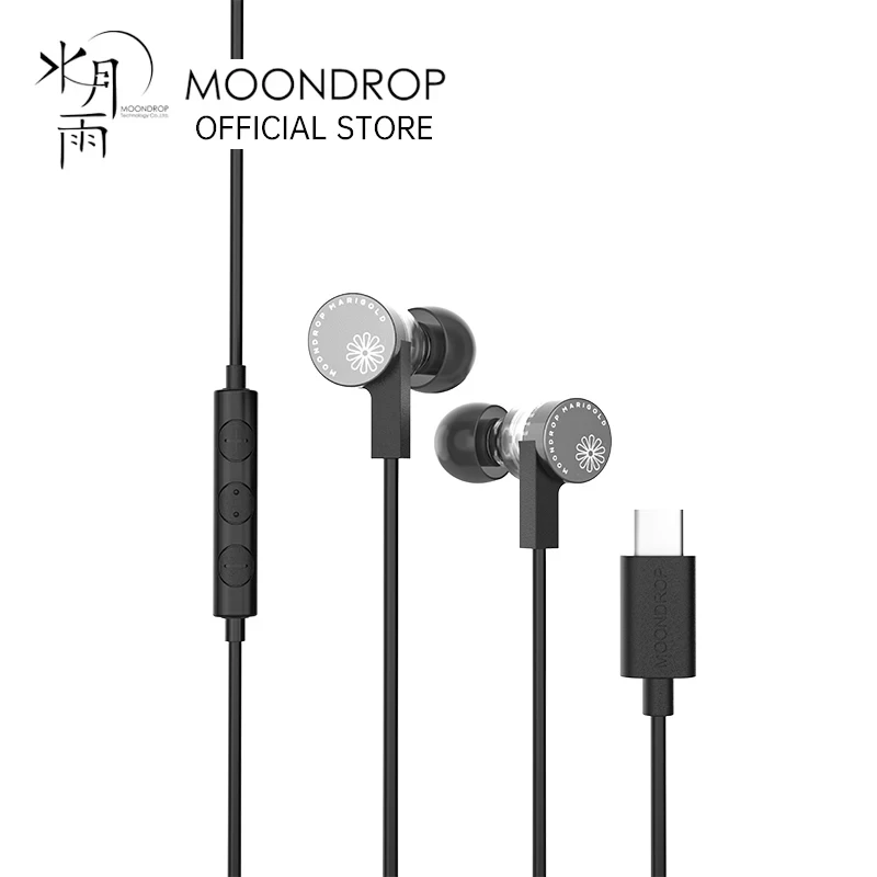 Słuchawki douszne MOONDROP MARIGOLD USB-C z wbudowaną kartą dźwiękową DSP 32Bit/384kHz, asymetrycznym kablem, mikrofonem, EQ, do muzyki i gier. — zdjęcie produktu 7