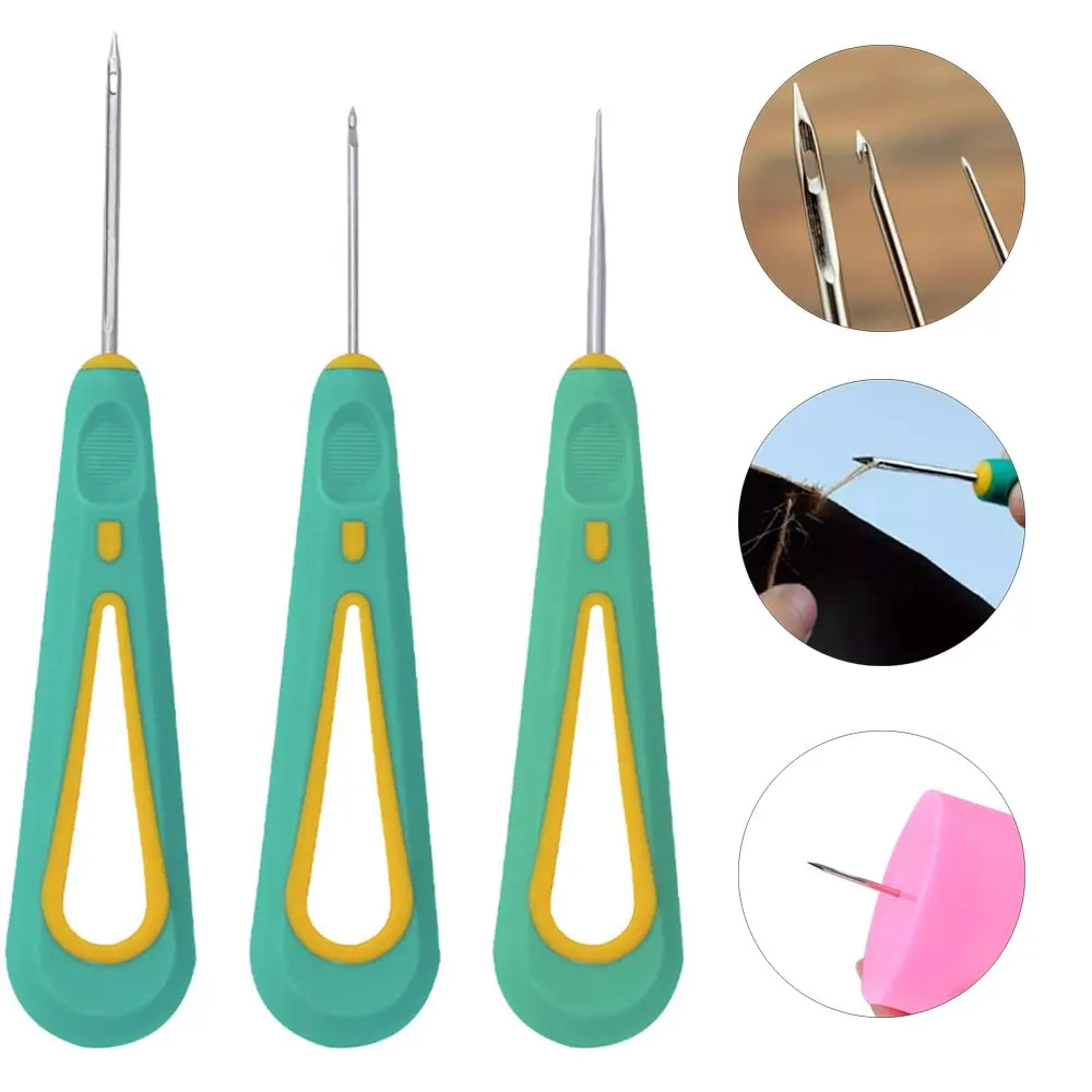 DIY Craft Sewing Stitching Taper Needle Awl Cone Leather Awl Hook Shoe Repair Tools Needlework