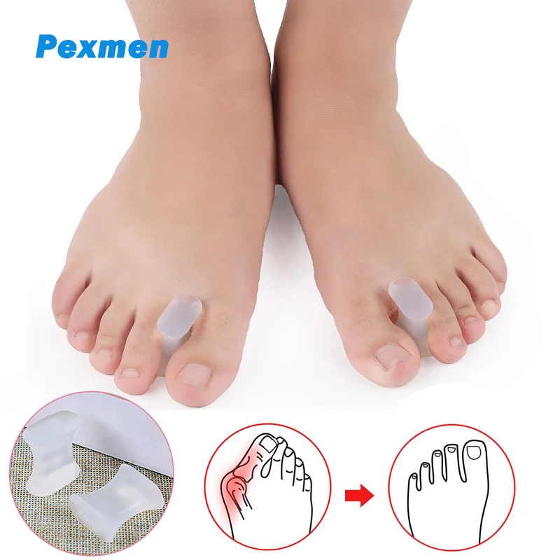 

Pexmen 2Pcs Gel Bunion Corrector and Toe Separator Spacers and Straightener for Overlapping Toes Bunion Pain Relief