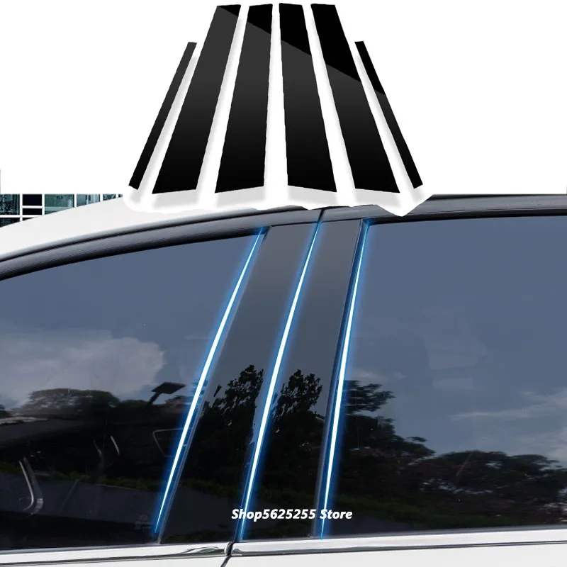 

Car Window B Pillar Trim Sticker for Honda City 2009 2013 GM2 GM3 Accessories Central C-pillar Bright Strip Cover 2008-2014