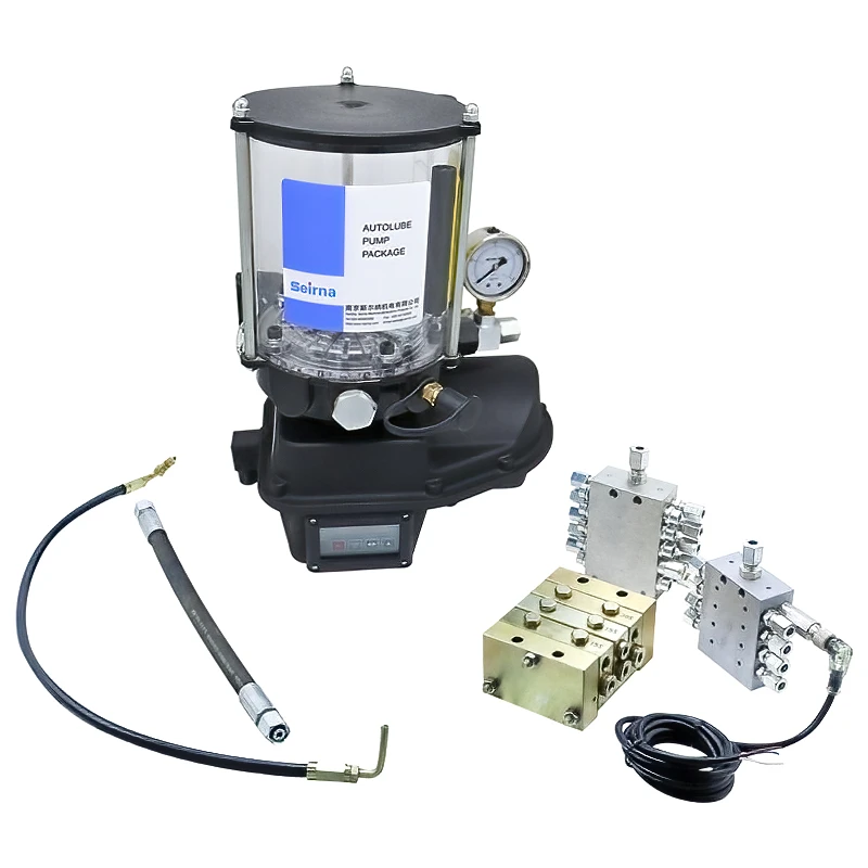 EMCA 24V 4outlet 4L No Digital Panel Grease Pump Manufacturer Grease Automatic Central Lubrication System For Machinery