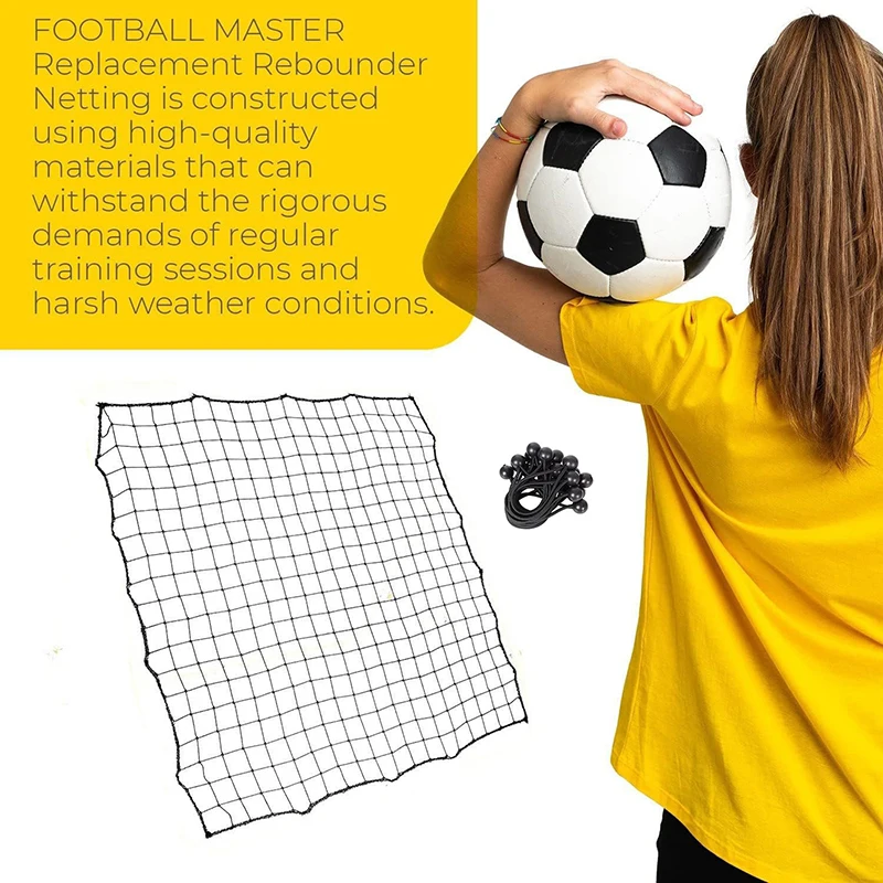 New【Kickback Goalkeeper Football Rebound Net 20 Elastic Ropes Football Practice Net Target Goal Rebound Net Training Net】 view 6