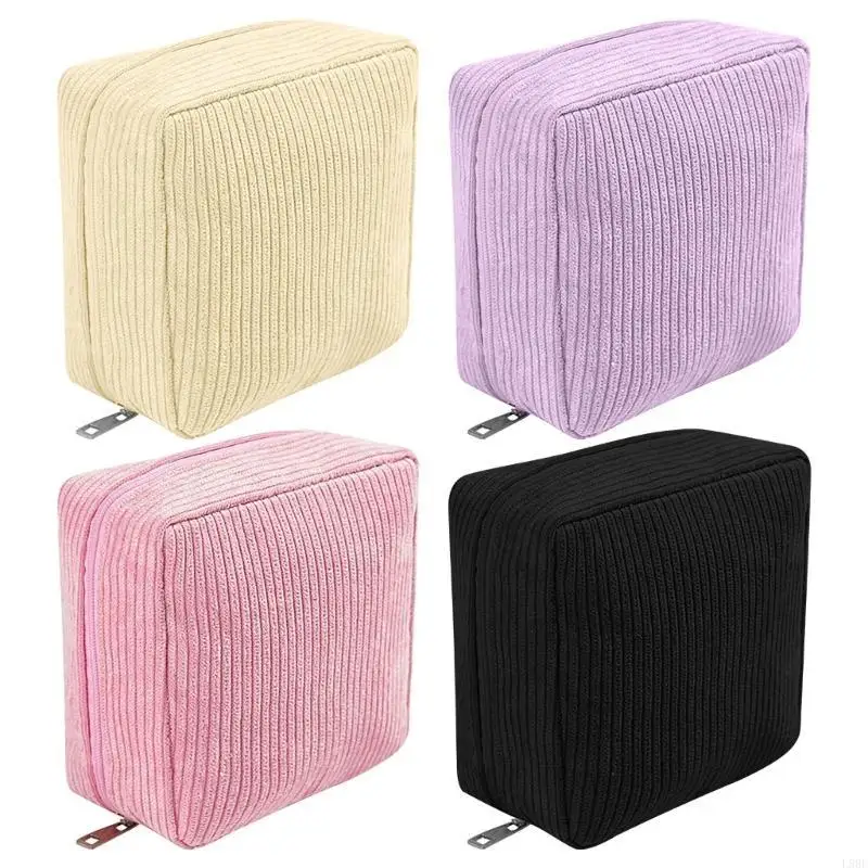 L9BE Period Bag, Corduroy Sanitary Napkin Storage Bag,First Period Gear for Girls,Sanitary Disposal Bags for School Office