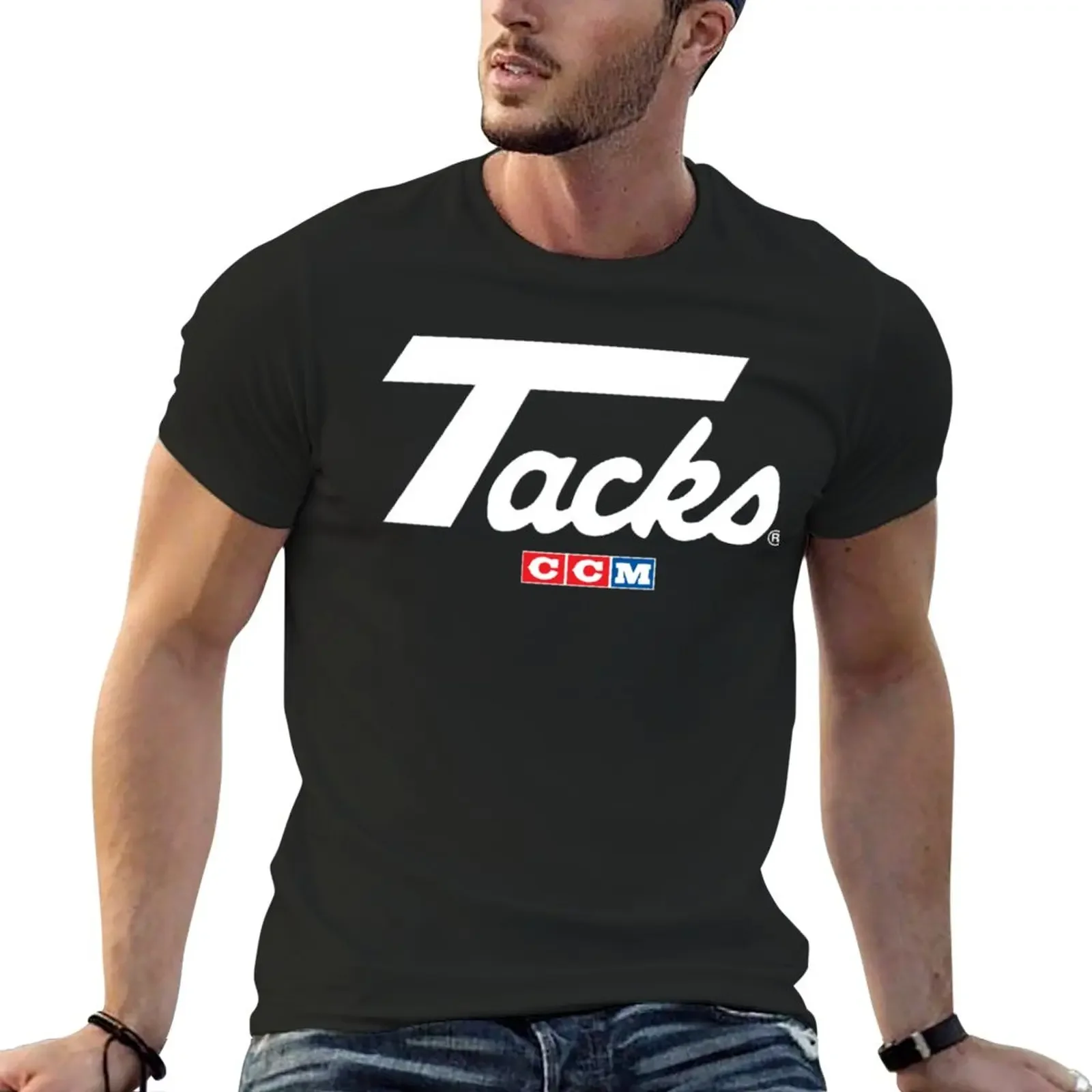 

CCM Tacks Retro Ice Hockey Logo T-Shirt quick drying customizeds mens t shirt