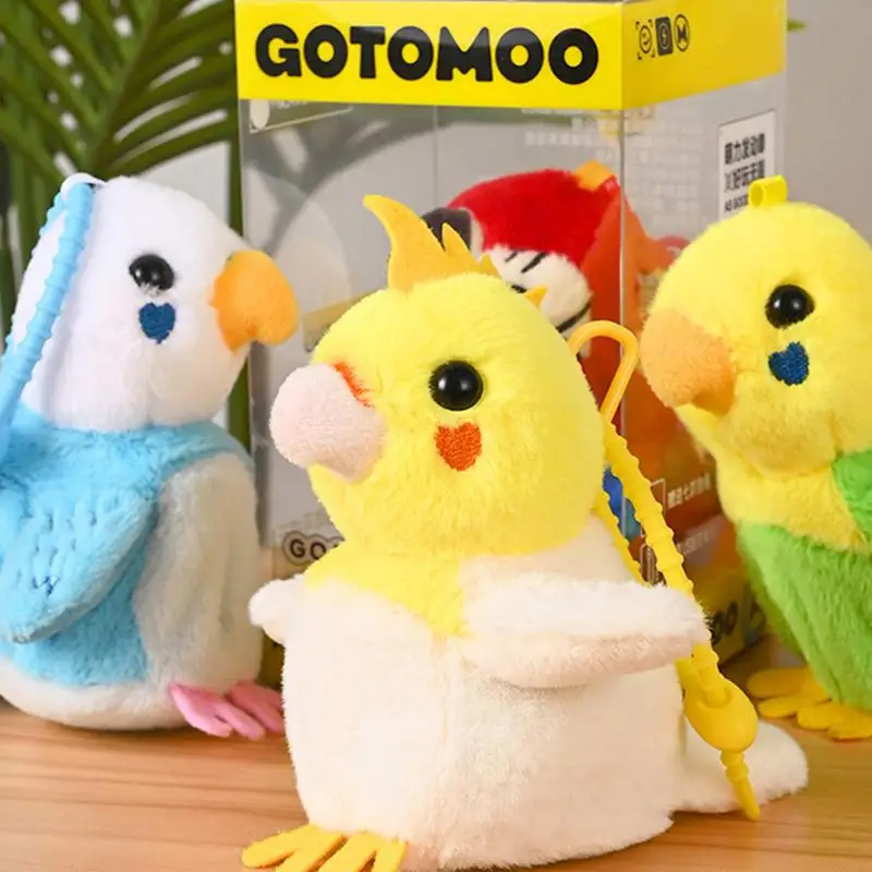 Juguete de peluche de pájaro electrónico Musical para niños, loro parlante, juguete interactivo, grabable Musical, muñecas de alas ondulantes para mascotas