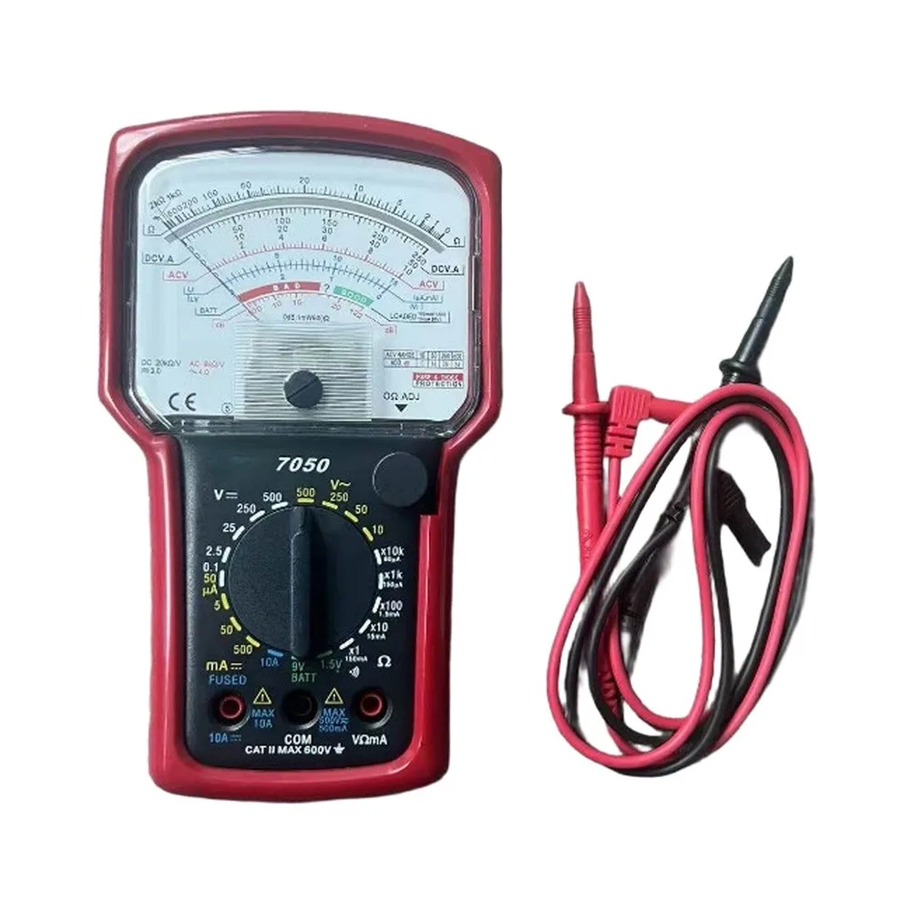 KT7050 Analog Multimeter with Manual Range Selection for Optimal Resolution and Minimized Measurement Error All Functions